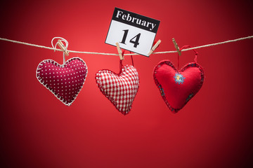 February 14, Valentine's day, red heart