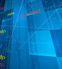 abstract technology background Business & development direction