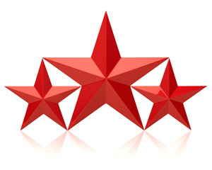 Red stars of the winners