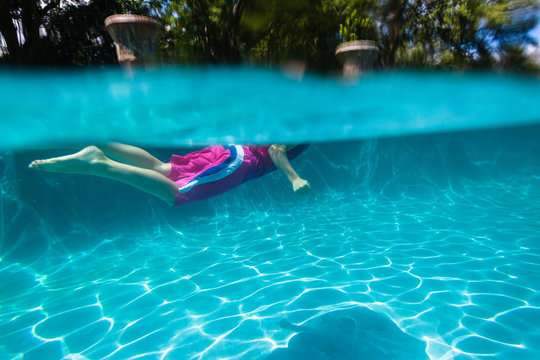 Girl Underwater Surface