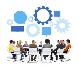 Teamwork Multiethnic People Meeting Strategy Concept