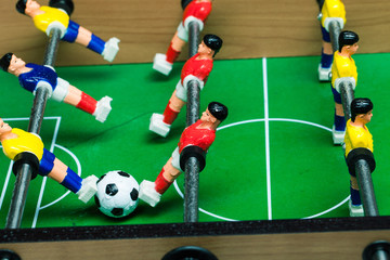 plastic football table football players