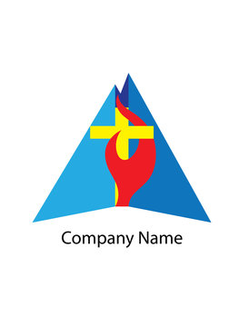 Trinity church logo, art vector design