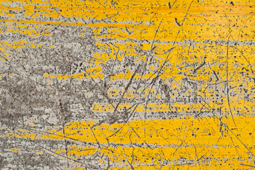 Old yellow painted wall