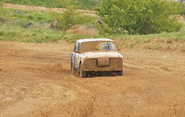 The car on the track