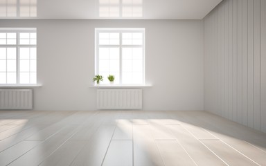 white empty interior concept