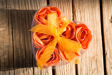 Rose in Heart Shape Box