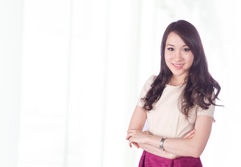 Portrait of young asia business woman 20 - 30 year old in her of