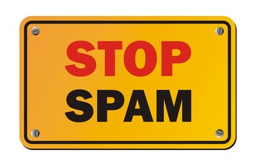 Fototapeta premium stop spam - warning sign