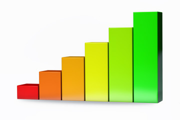 3D Increase profit isolated render illustration