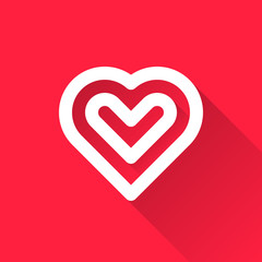 White Abstract Heart Sign