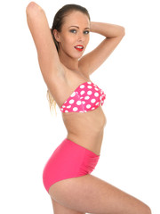 Attractive Sexy Woman Pin Up Model in a Bikini
