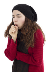 Woman coughing