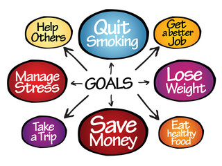 Goals diagram business concept