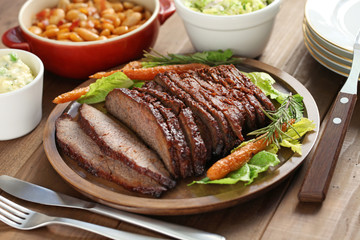 barbecue beef brisket, texas style