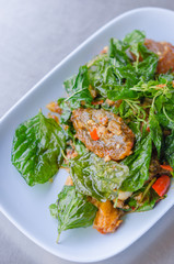 Stir Fried Pickled Eggs with Crispy Basil