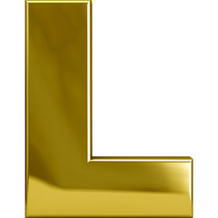Gold Metal Letter L