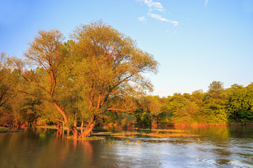 Sunset on Ogosta river, Bulgaria