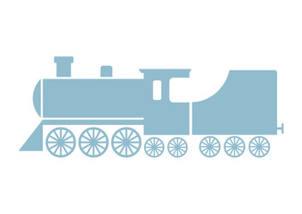 Locomotive vector icon on white background