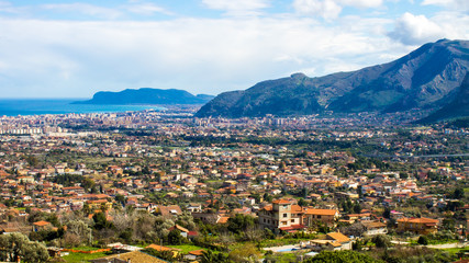 Fototapeta na wymiar cityscape of Palermo, In Italy