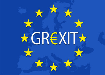 Europakarte mit Grexit