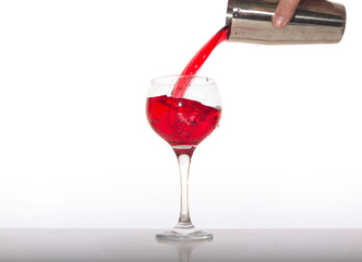 Red wine splash