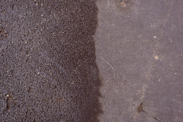 Top view old concrete tennis court