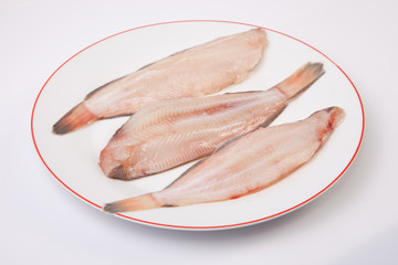 Raw sole fish