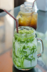 iced milk green tea