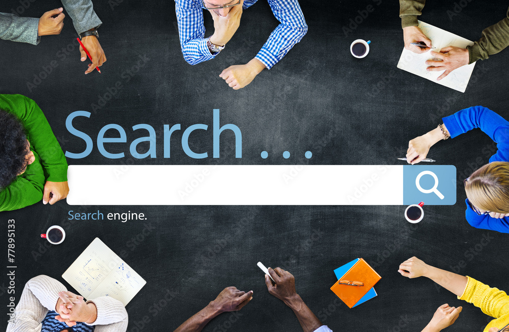 Wall mural search browse find internet search engine concept