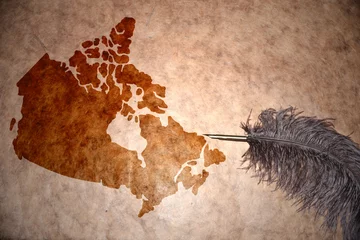 Wandaufkleber Vintage Canada map © luzitanija