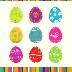 Template Easter greeting card, vector