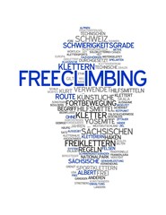 FREECLIMBING | Modern Konzept Word Tag Cloud