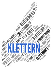 KLETTERN | Modern Konzept Word Tag Cloud