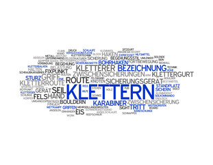 KLETTERN | Modern Konzept Word Tag Cloud