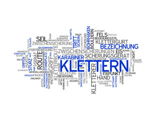 KLETTERN | Modern Konzept Word Tag Cloud