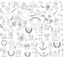 Каракули Свадебный комплект для пригласительных билетов