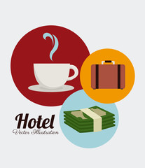 Hotel design, vector illustration.