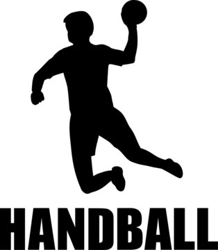 Handball Silhouette Word