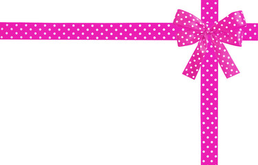 Realistic purple ribbon and bow with tails.Isolated