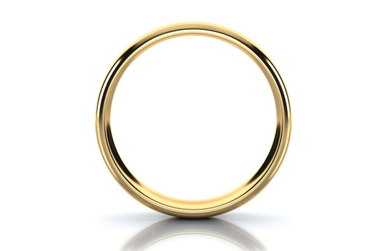 Gold ring isolated on white background
