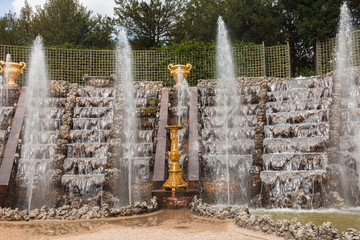 Fountains in the park of Versailles Palace