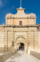 Mdina entrence gate, in Malta
