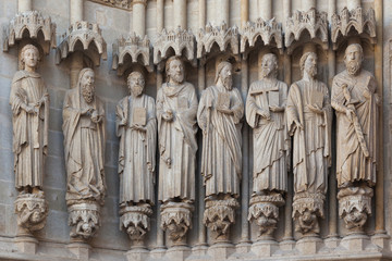 Facade of the cathedral in Amiens