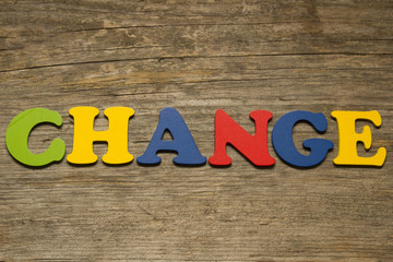 Fototapeta premium change word concept