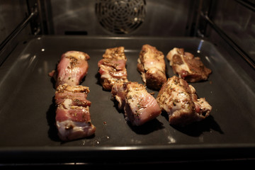 Pork ribs in the oven