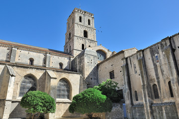 Fototapeta na wymiar Camargue, Provenza, Arles, chiesa di Piazza della Repubblica