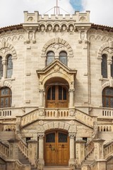 Entrance of the courthouse in Monte Carlo, Monaco
