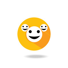 Smile emoticon. Vector illustration