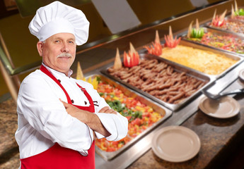 Chef in a restaurant.